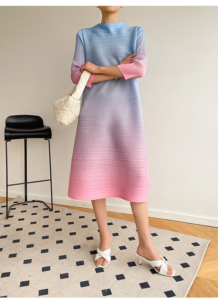 Pleated Plus Size Dress Women