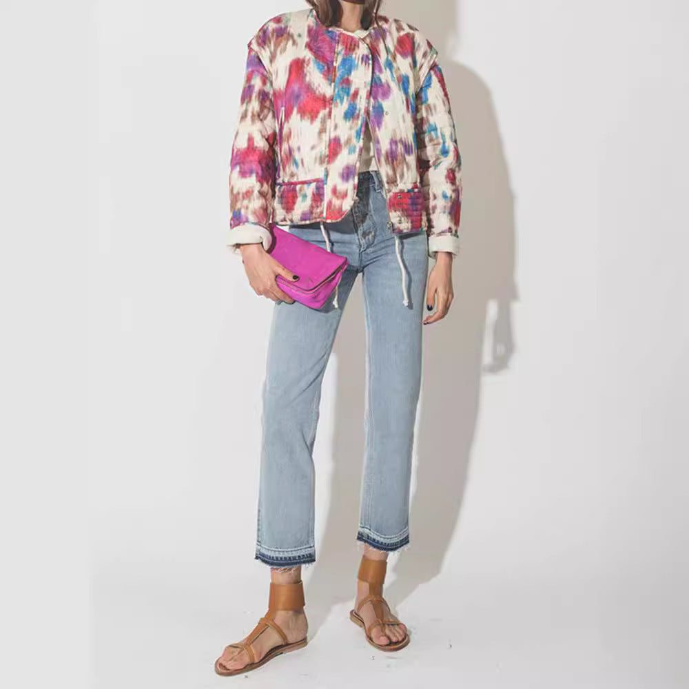 Personalized Tie-dyed Short Coat Versatile Top
