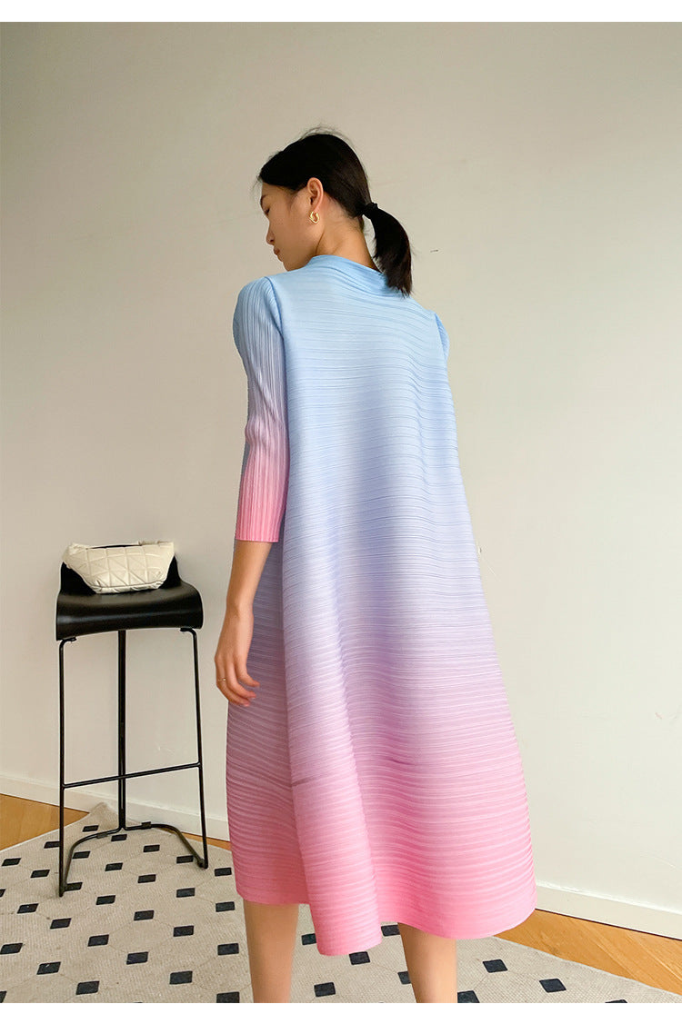 Pleated Plus Size Dress Women
