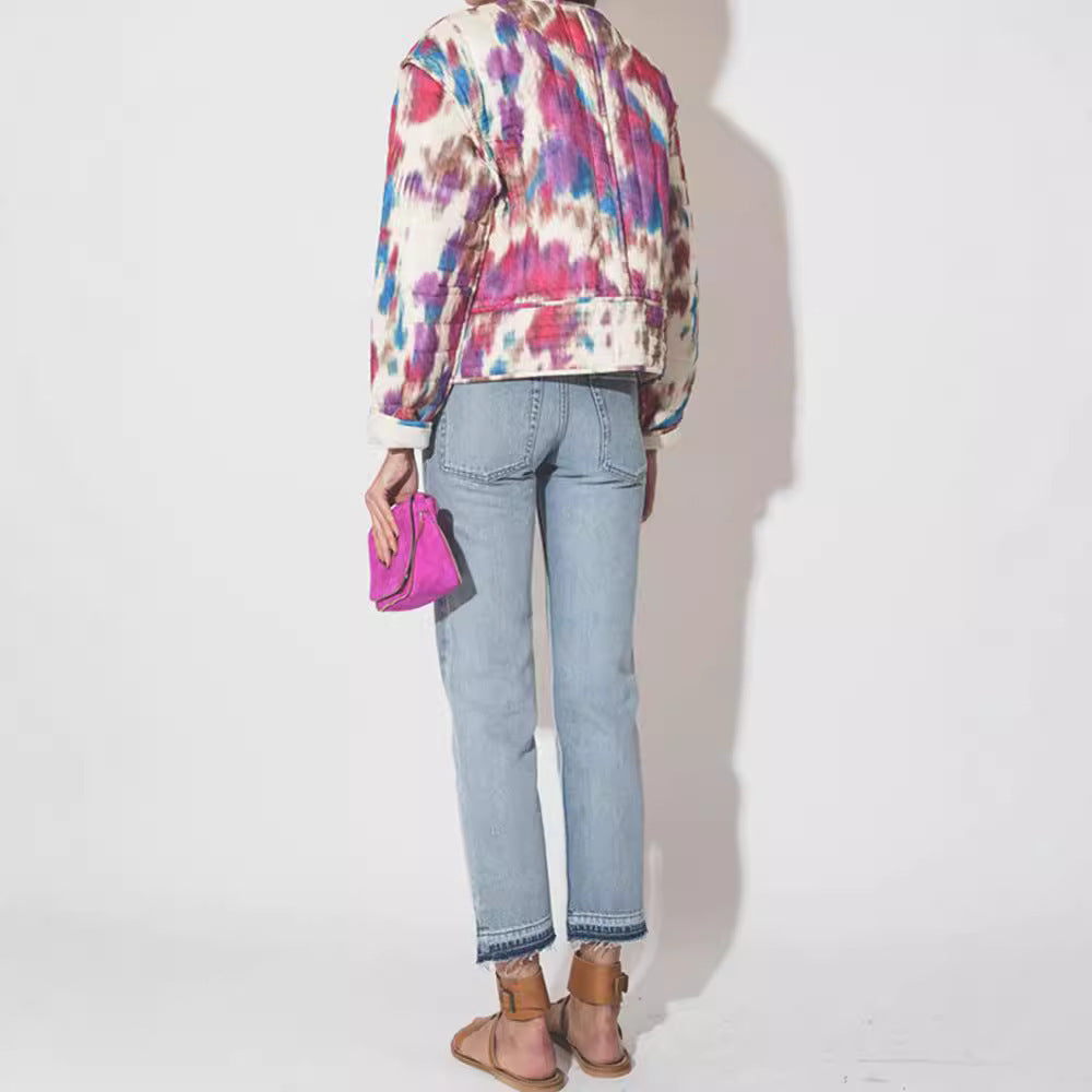 Personalized Tie-dyed Short Coat Versatile Top