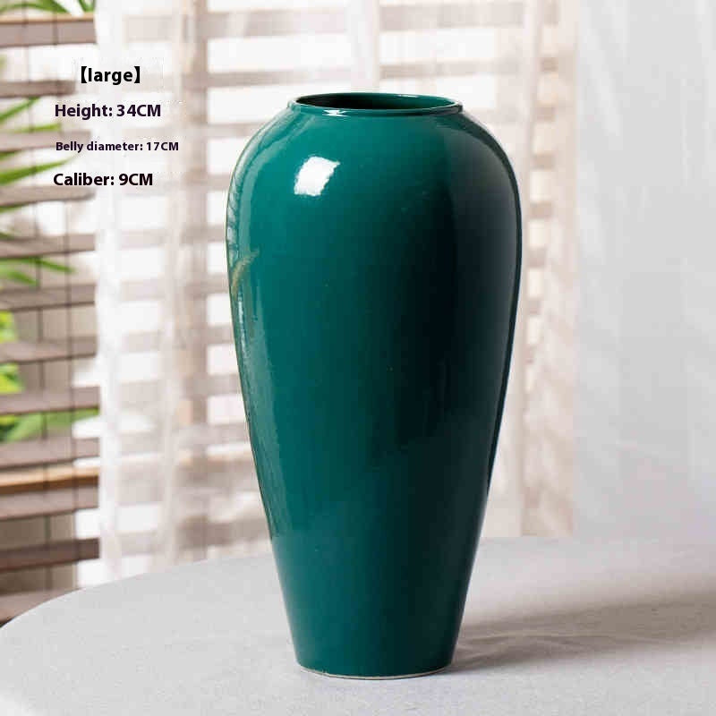 Simple Modern Green Home Ceramic Vase