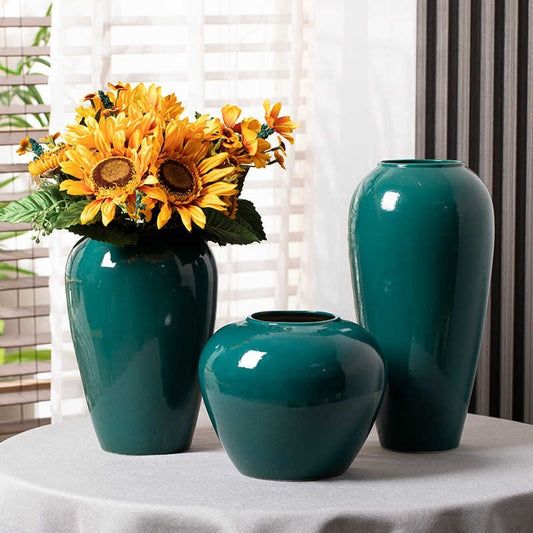 Simple Modern Green Home Ceramic Vase